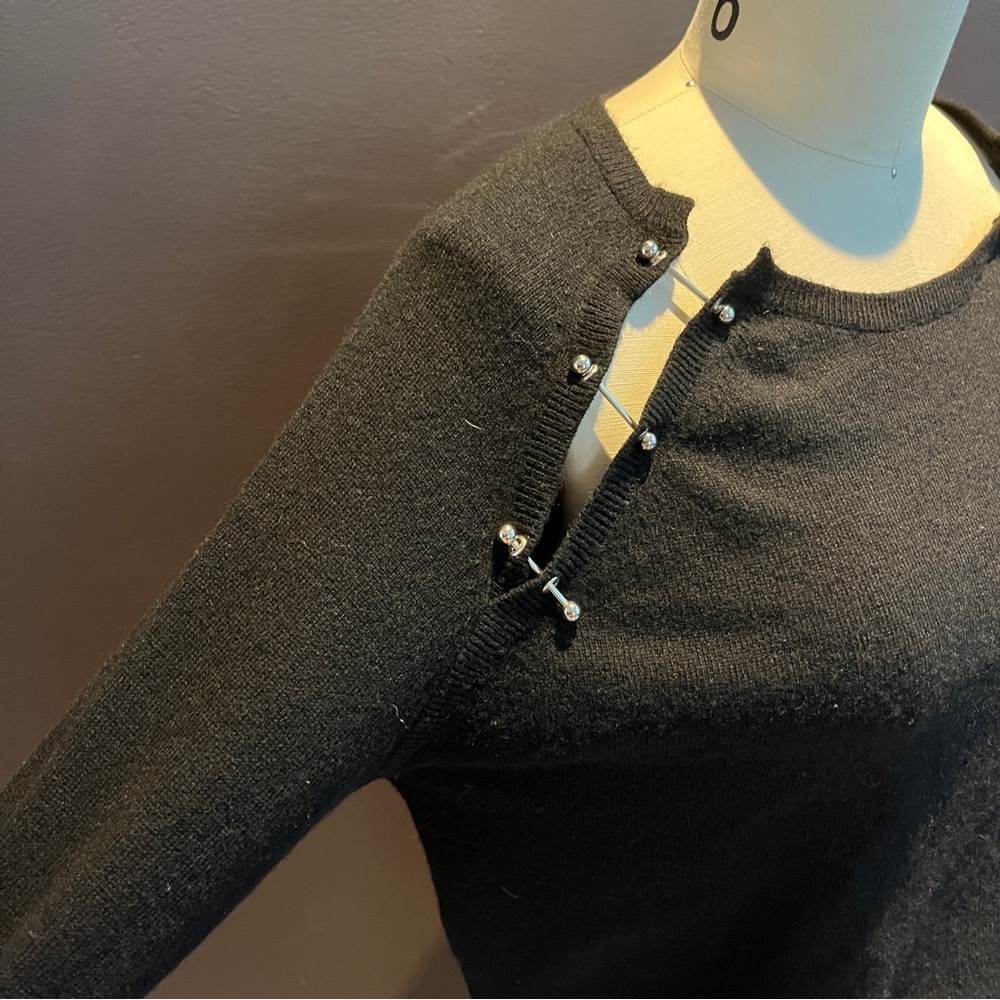 The Kooples Rock Cashmere Blend Cut Out Sweater - Picture 3 of 6